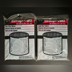 2 New Shop-Vac 90585 Foam Filter Sleeves for Wet Dry Vac 905-85 Sealed